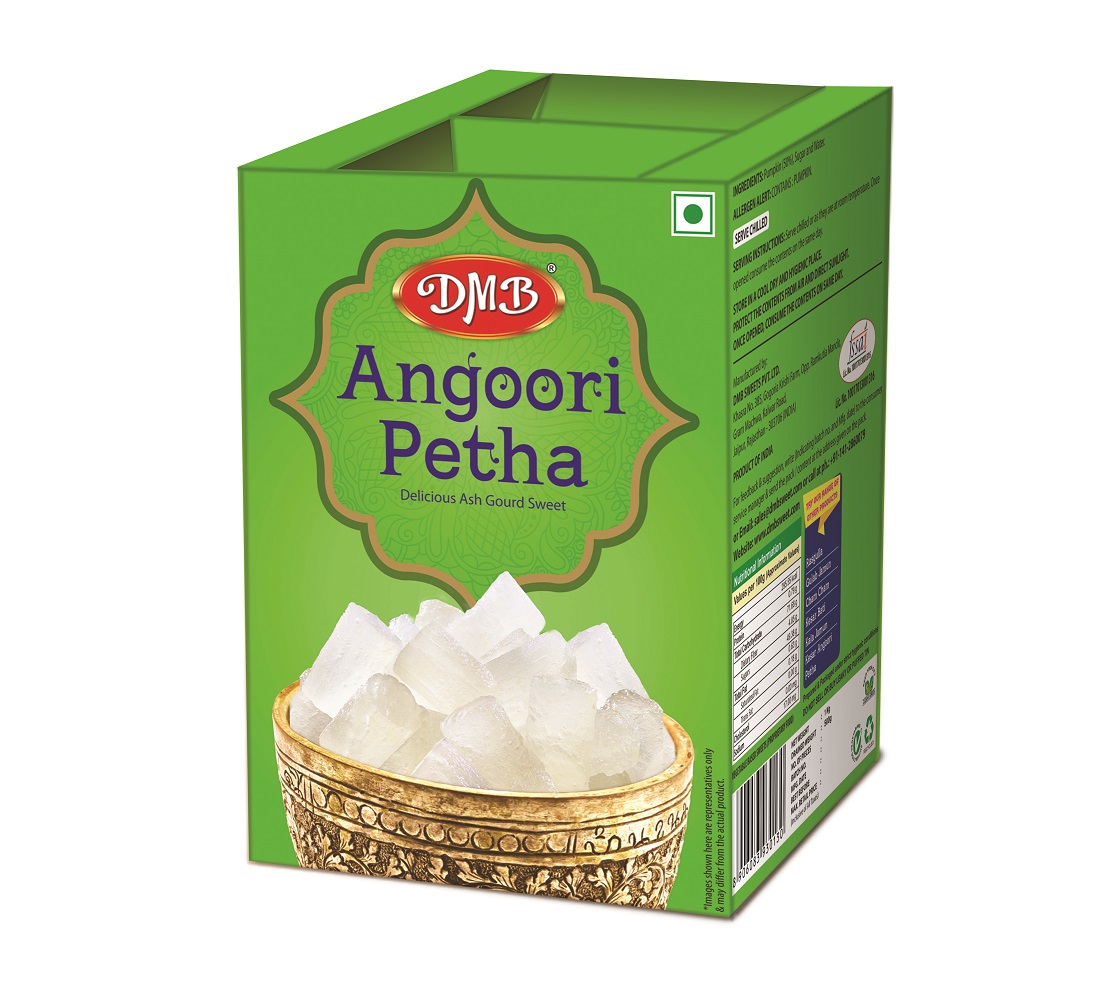 DMB Angoori Petha BOX - Front View Plain Angoori Petha - Image 1