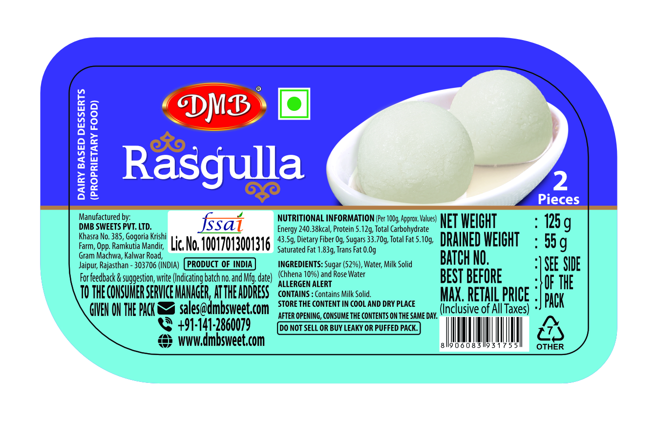 RASGULLA 2PCS FRONT Rasgulla 2pc - Image 1